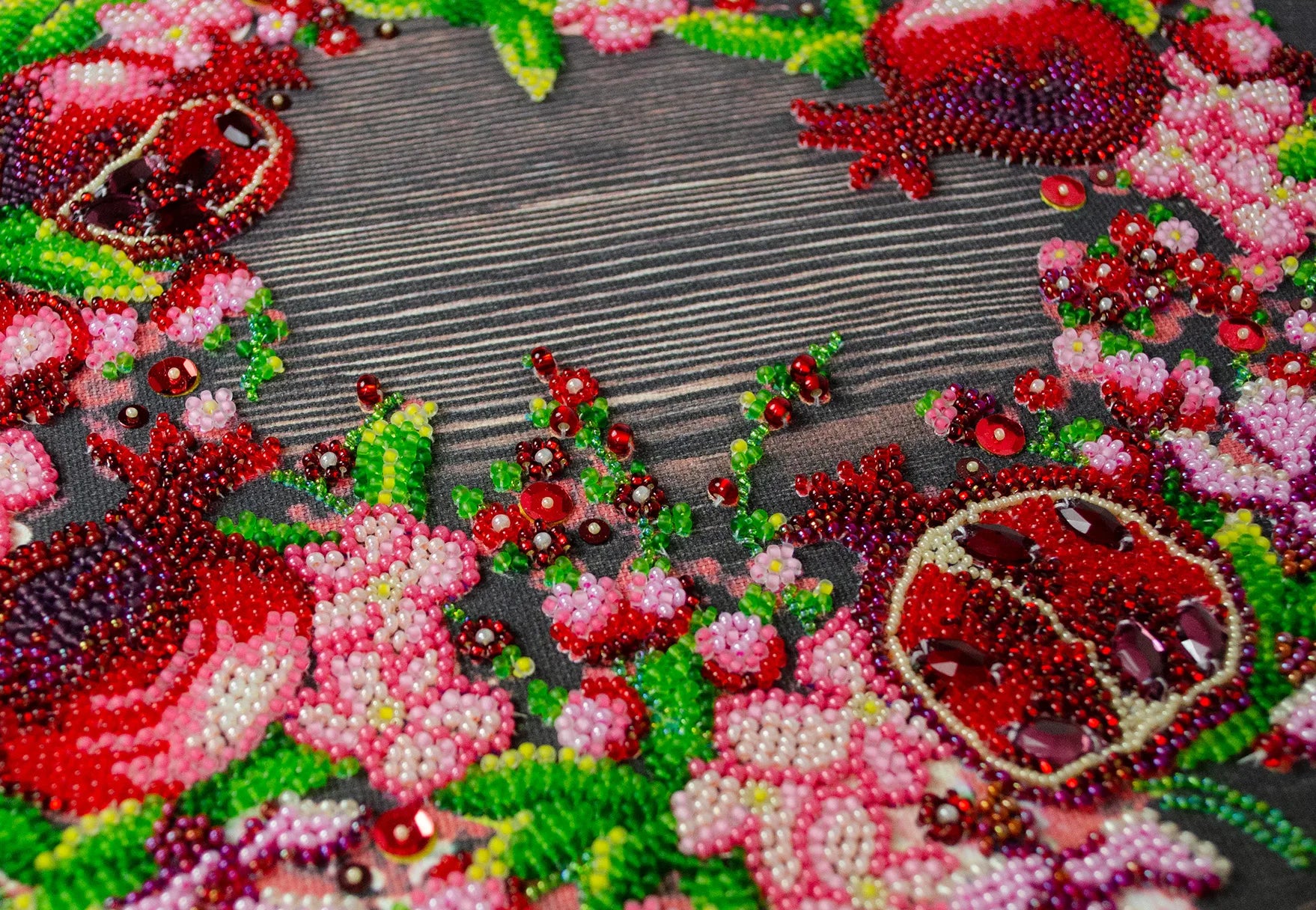Bead Embroidery Kit Main Bead Embroidery Kit Red рomegranates