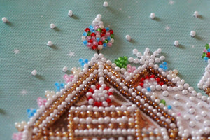 Bead Embroidery Kit Mid-sized bead embroidery kit Gingerbread
