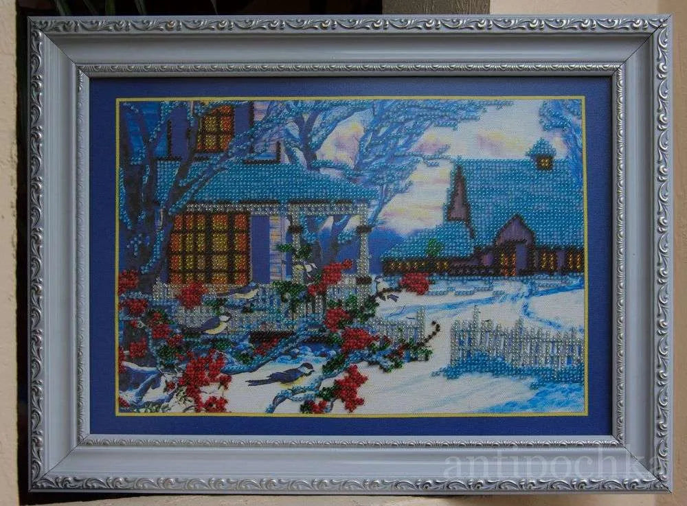 Bead Embroidery Kit Main Bead Embroidery Kit Winter evening