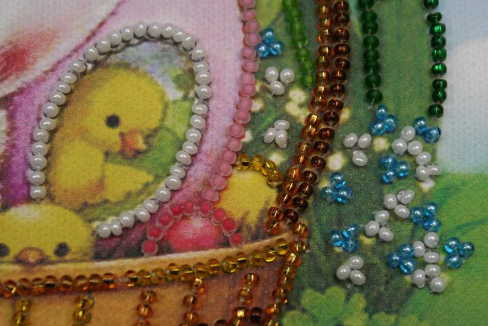 Bead Embroidery Kit Mini Bead embroidery kit Happy Easter