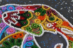 Bead Embroidery Kit Mid-sized bead embroidery kit Indian elephant