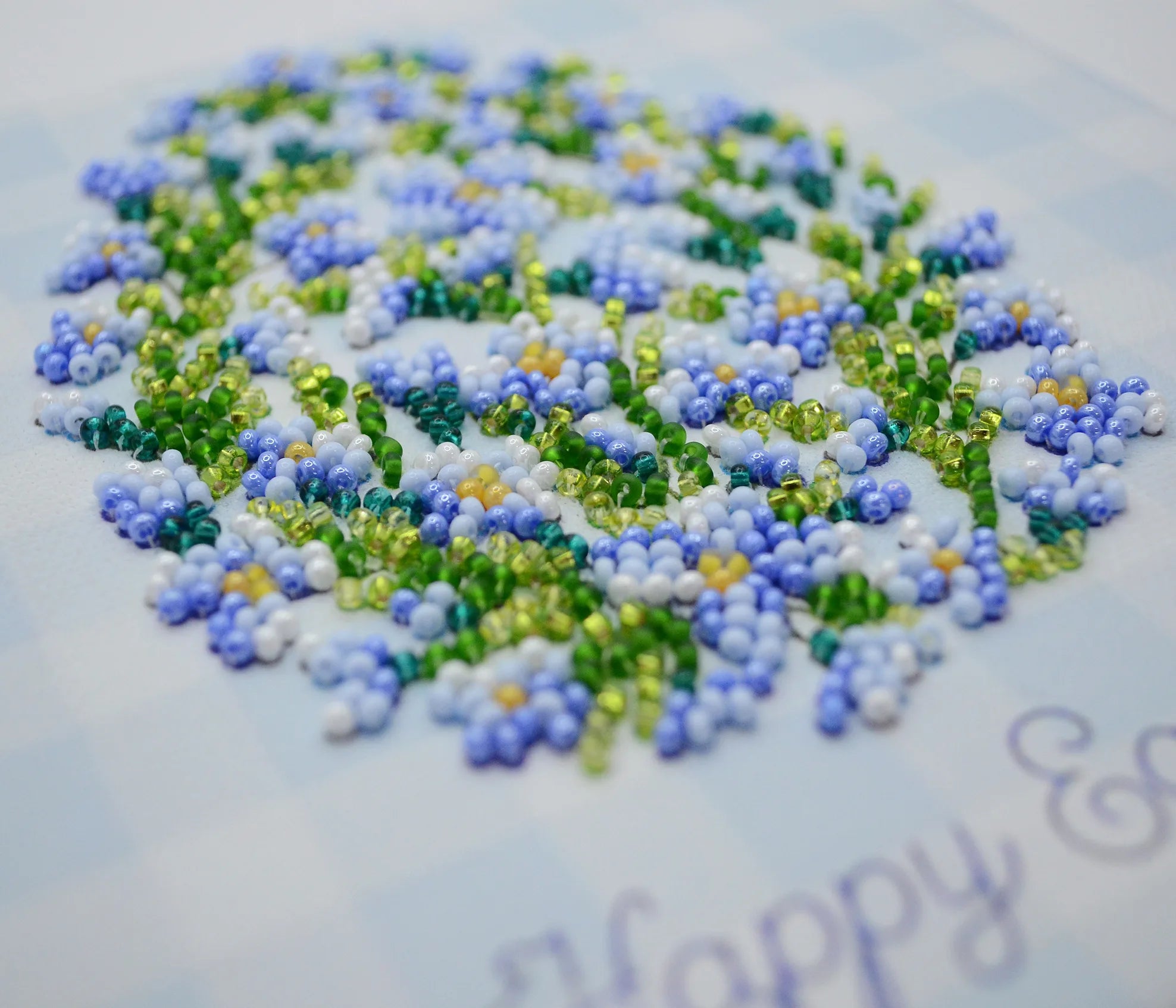 Bead Embroidery Kit Mini Bead embroidery kit Easter snowdrop