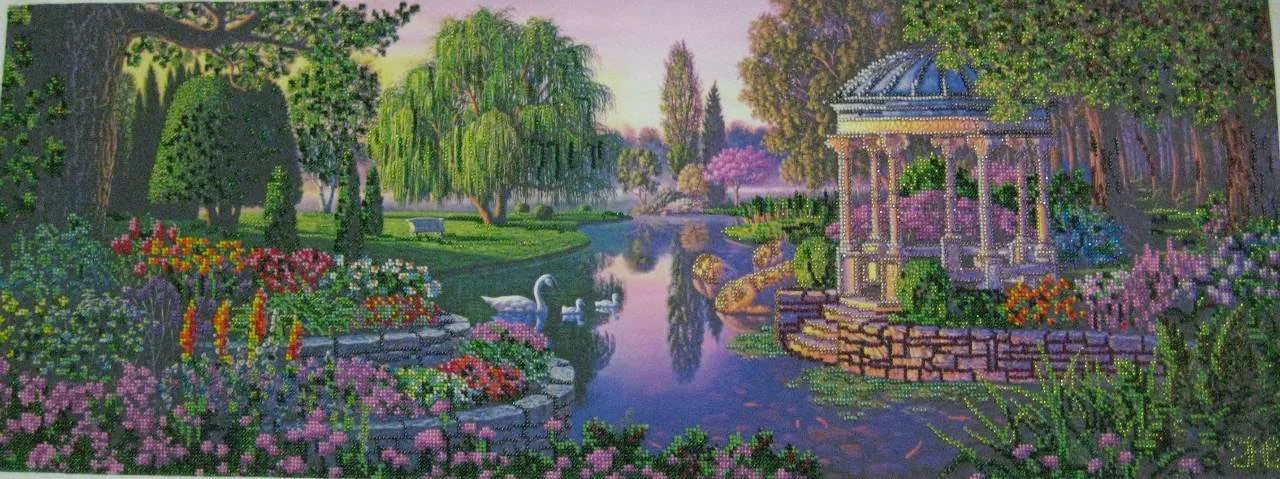 Bead Embroidery Kit Main Bead Embroidery Kit By the pond