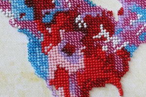 Bead Embroidery Kit Main Bead Embroidery Kit World map - 1