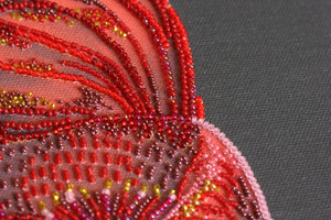 Bead Embroidery Kit Main Bead Embroidery Kit Red gold