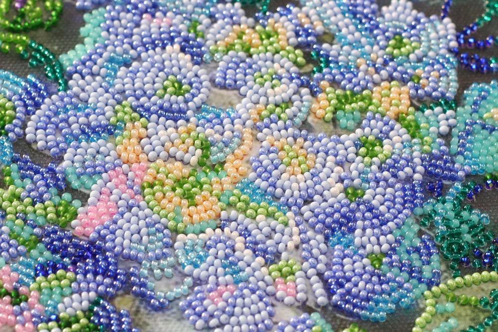 Bead Embroidery Kit Main Bead Embroidery Kit Hydrangeas