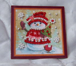 Magnets Bead Embroidery Kit Mini Magnets Bead embroidery kit Winter guest