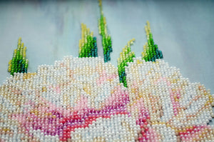 Bead Embroidery Kit Main Bead Embroidery Kit White peonies