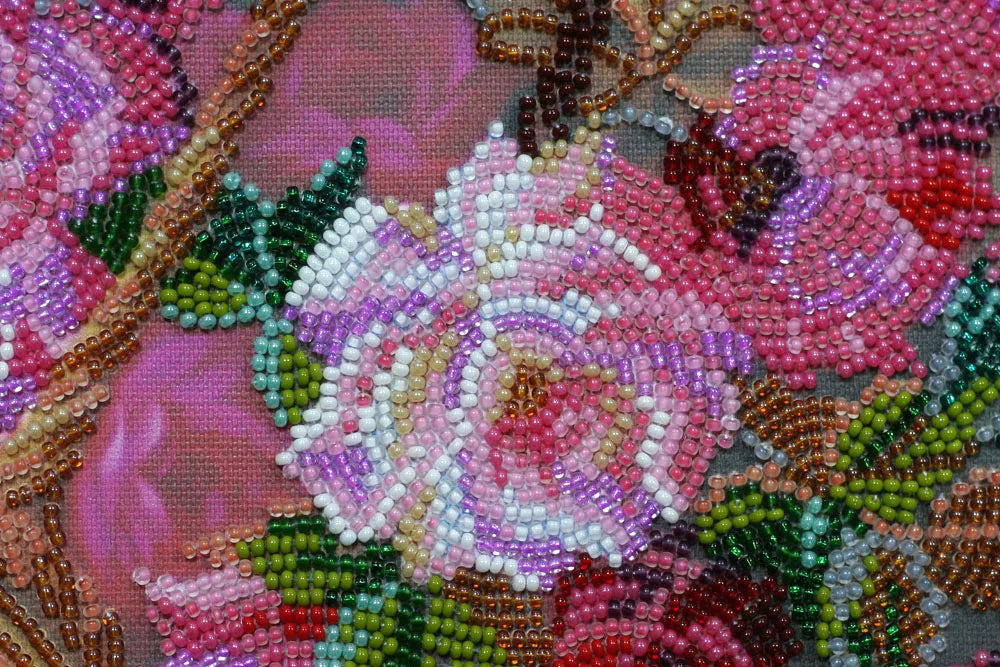 Bead Embroidery Kit Main Bead Embroidery Kit Pink tenderness