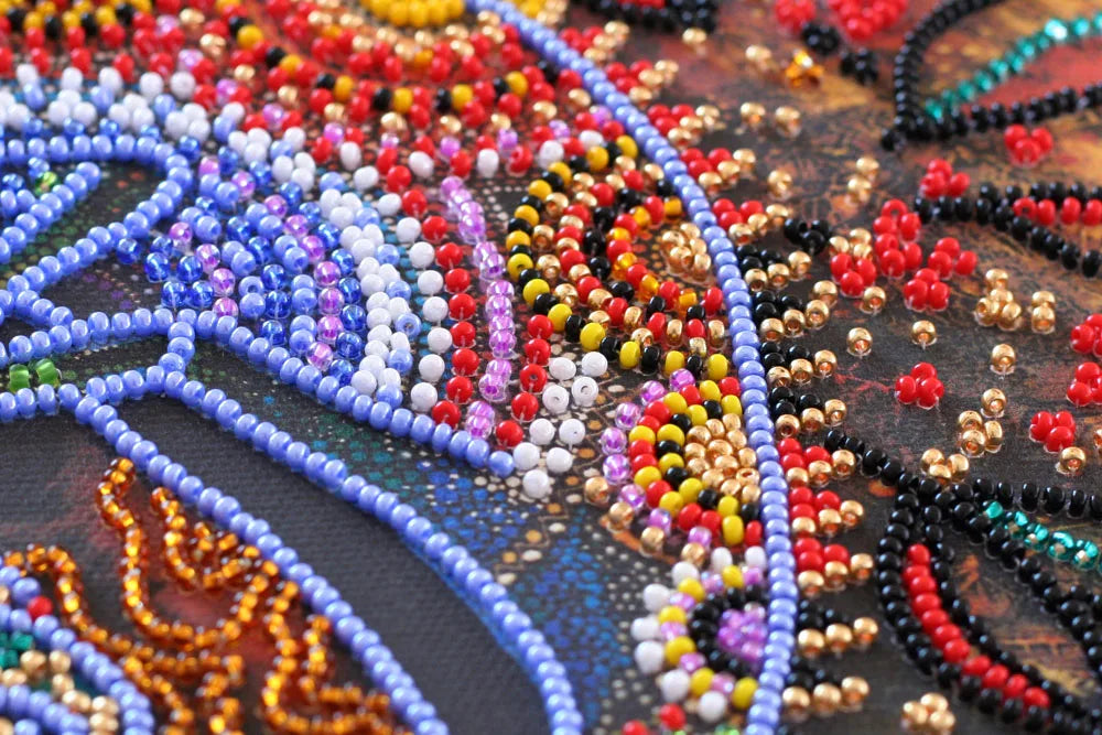 Bead Embroidery Kit Mid-sized bead embroidery kit Chameleon