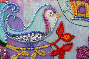 Bead Embroidery Kit Mini Bead embroidery kit Spring for birds