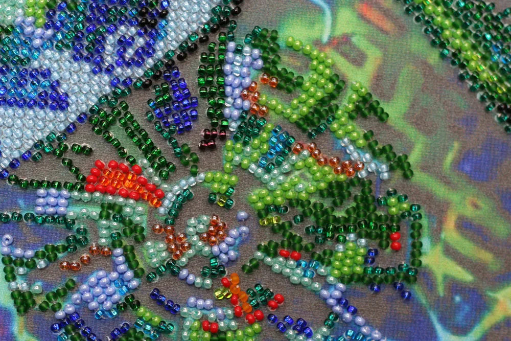 Bead Embroidery Kit Main Bead Embroidery Kit Turquoise