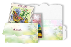 Postcards Bead Embroidery Kit Postcard-envelope for microbead embroidery Three moths