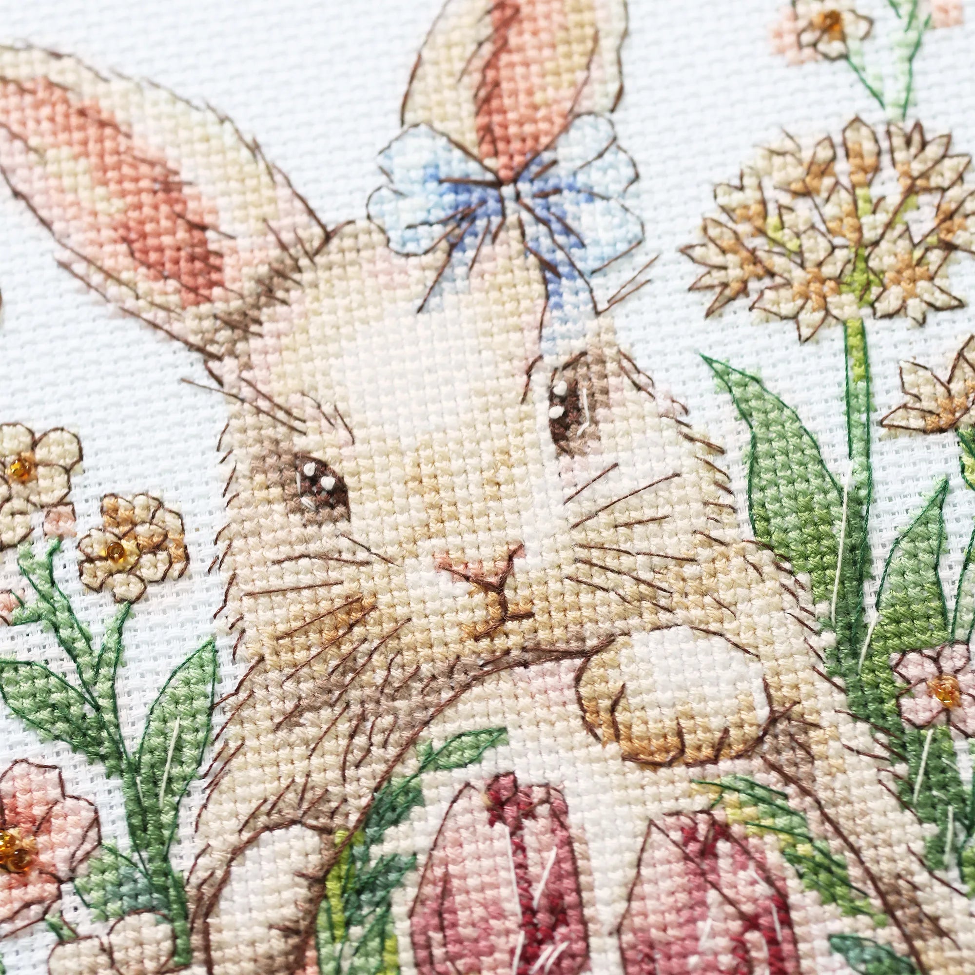 Cross Stitch Kit Cross-stitch kits Easter bunny waiting (Easter Scenes)