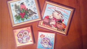 Magnets Bead Embroidery Kit Mini Magnets Bead embroidery kit Owl – 3