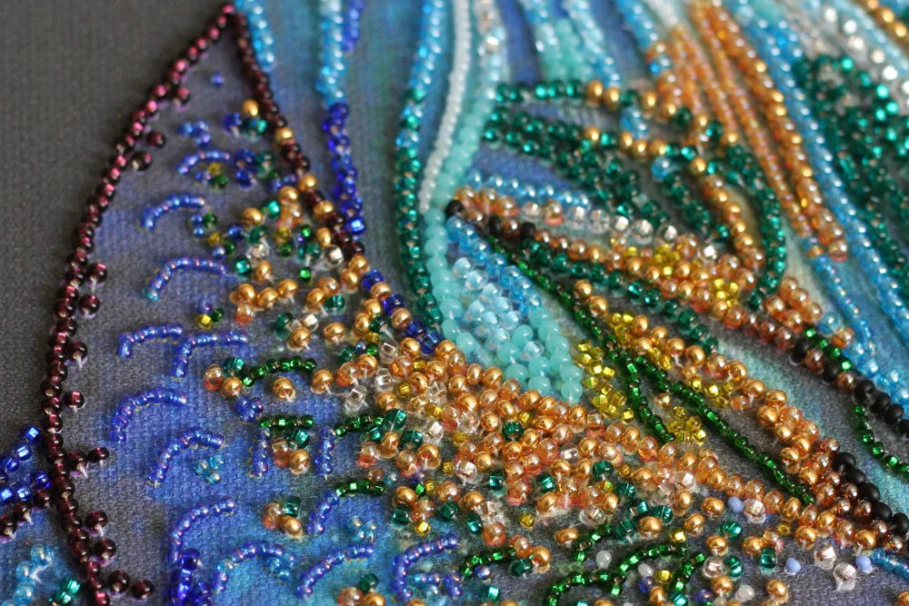 Bead Embroidery Kit Main Bead Embroidery Kit Blue gold