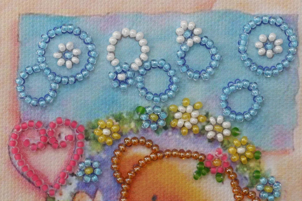 Postcards Bead Embroidery Kit Postcard Bead embroidery kit A clearing in the flowers