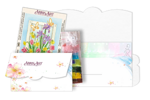 Postcards Bead Embroidery Kit Postcard-envelope for microbead embroidery Early spring
