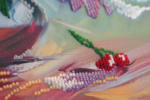 Bead Embroidery Kit Main Bead Embroidery Kit Picturesque peonies