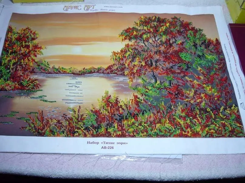 Bead Embroidery Kit Main Bead Embroidery Kit Quiet Sunset