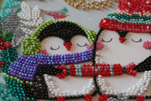 Bead Embroidery Kit Mid-sized bead embroidery kit Sweet winter