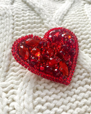 Brooch Embroidery Kit Decoration Little heart (Decoration)