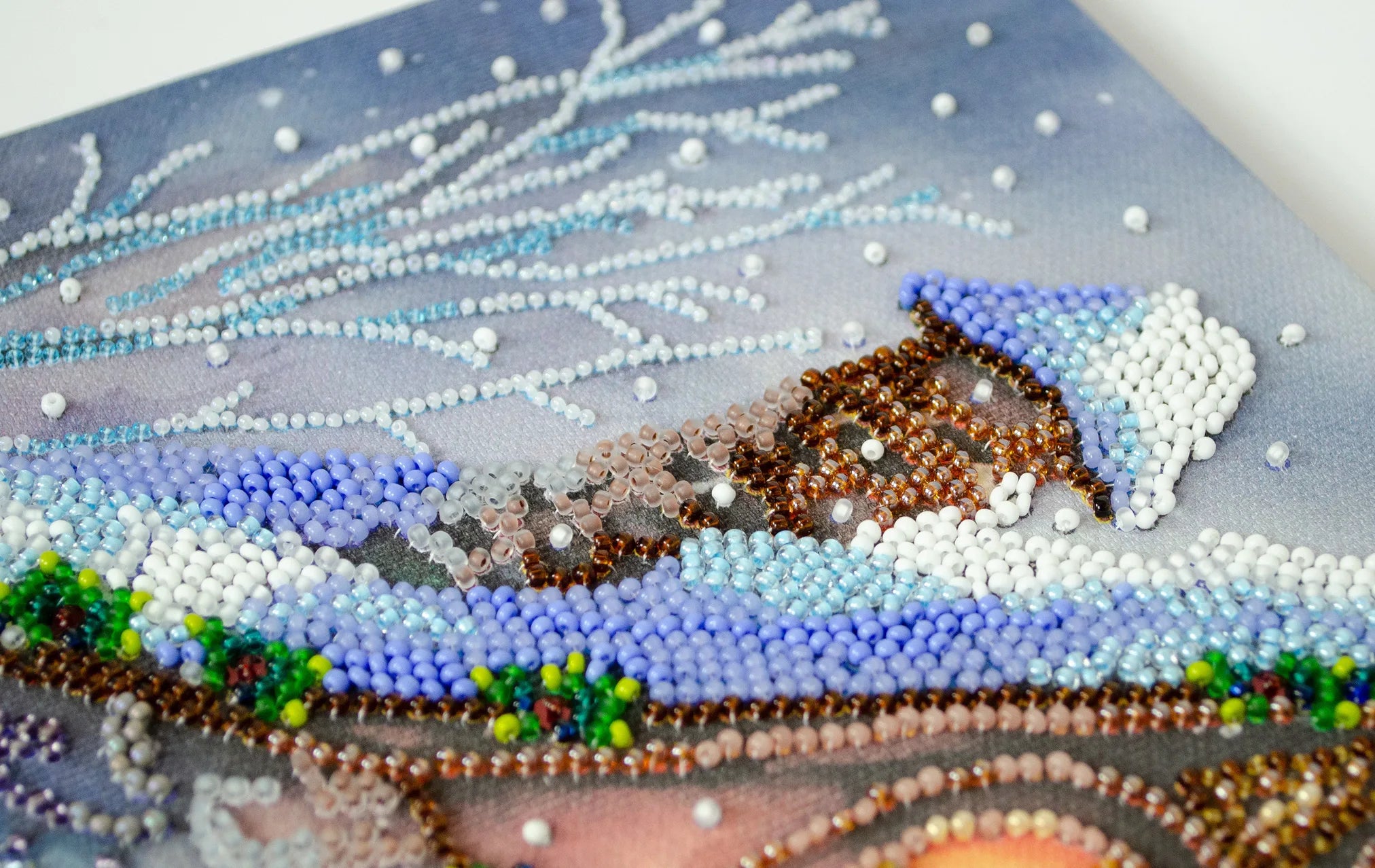 Bead Embroidery Kit Main Bead Embroidery Kit When winter blows cold
