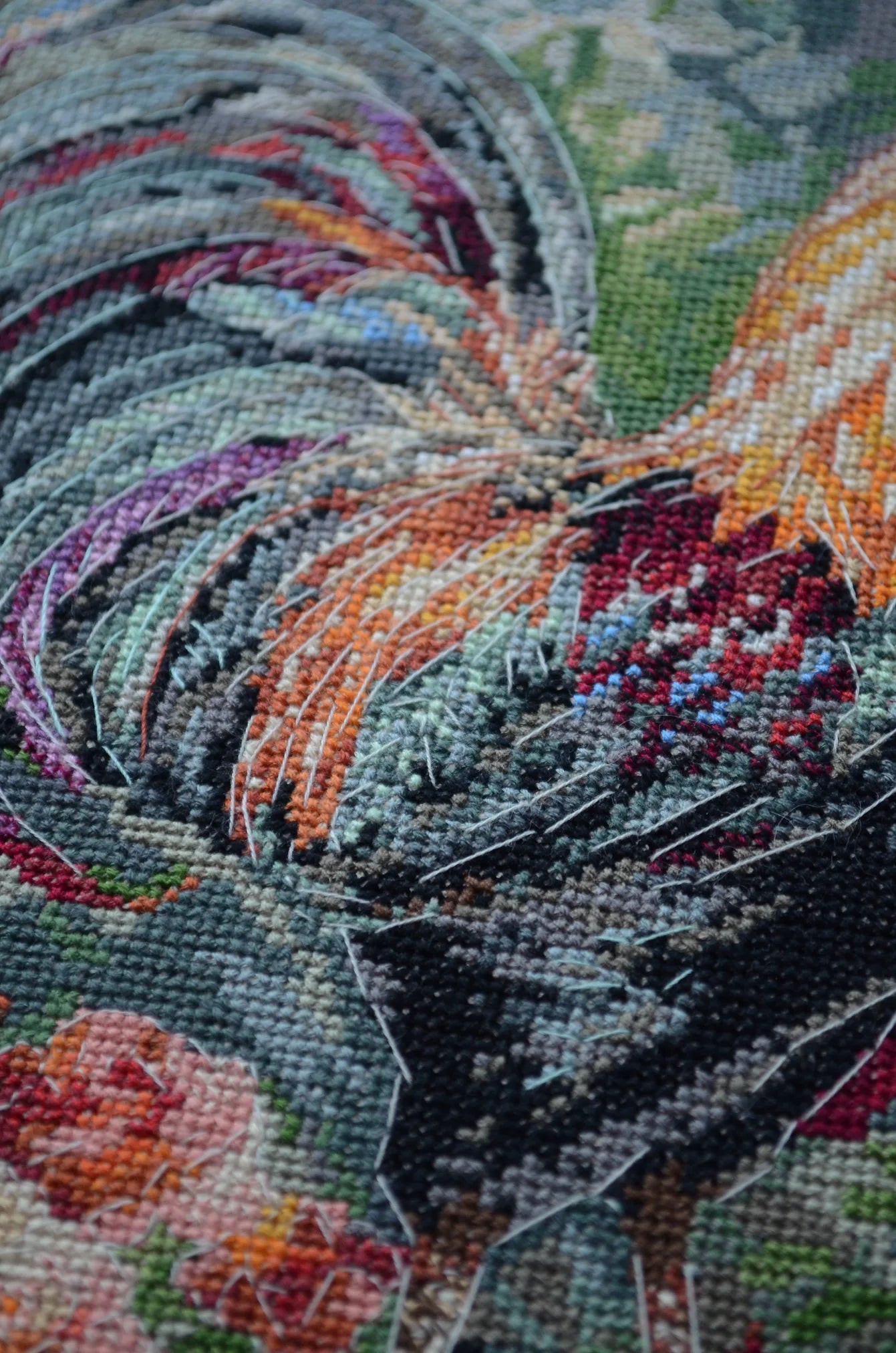 Cross Stitch Kit Cross-stitch kits The Rooster in the Yard
