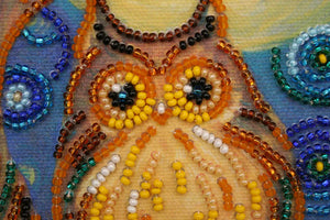 Bead Embroidery Kit Mini Bead embroidery kit Midnight Owl