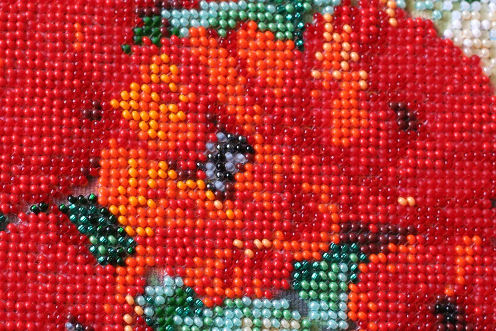 Bead Embroidery Kit Main Bead Embroidery Kit Poppies and buldenezh