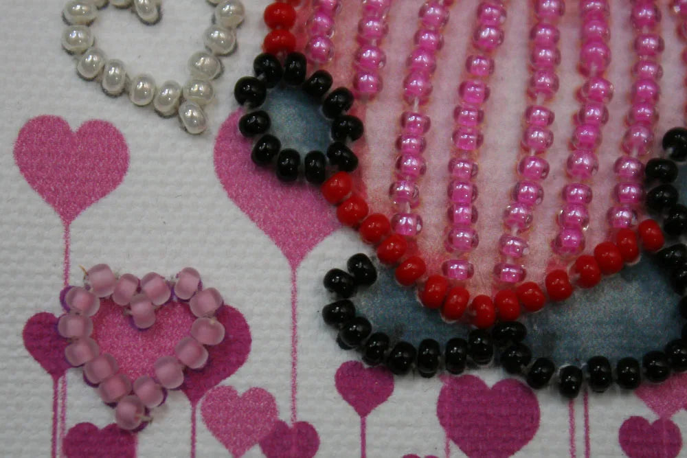 Magnets Bead Embroidery Kit Magnets Bead embroidery kit Bear and hearts