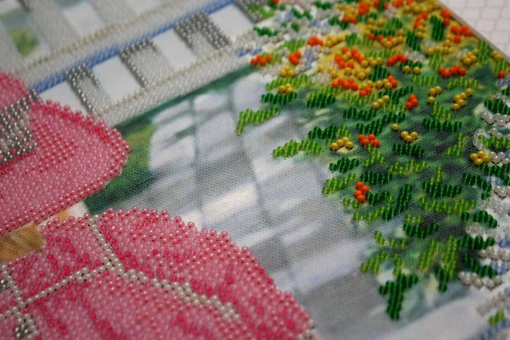 Bead Embroidery Kit Date on the porch