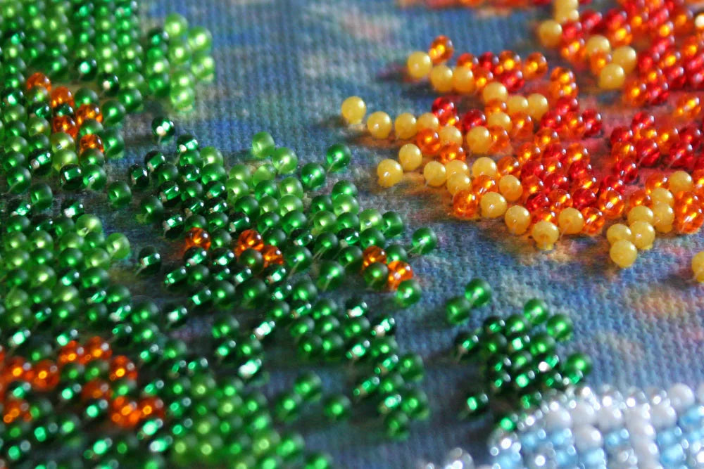 Bead Embroidery Kit Mini Bead embroidery kit At the waterfall
