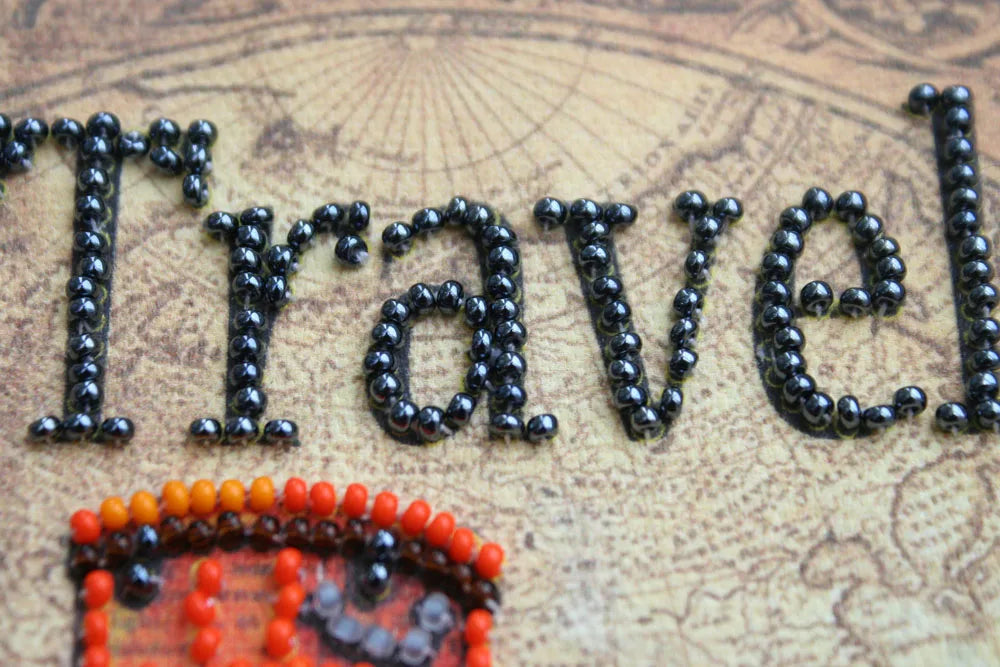 Postcards Bead Embroidery Kit Postcard Bead embroidery kit Around the world