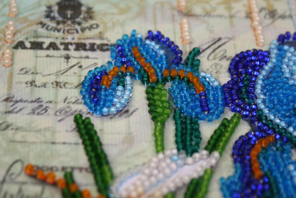 Bead Embroidery Kit Mini Bead embroidery kit Ultramarine