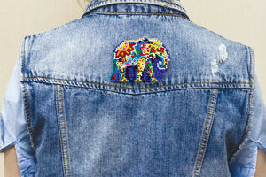 Bead Embroidery Kit On Clothes Decoration Elephant