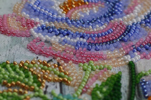 Bead Embroidery Kit Mid-sized bead embroidery kit Сhina rose