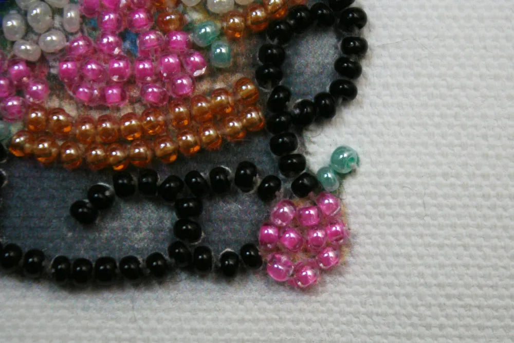 Magnets Bead Embroidery Kit Magnets Bead embroidery kit Bear and Forget-me-not