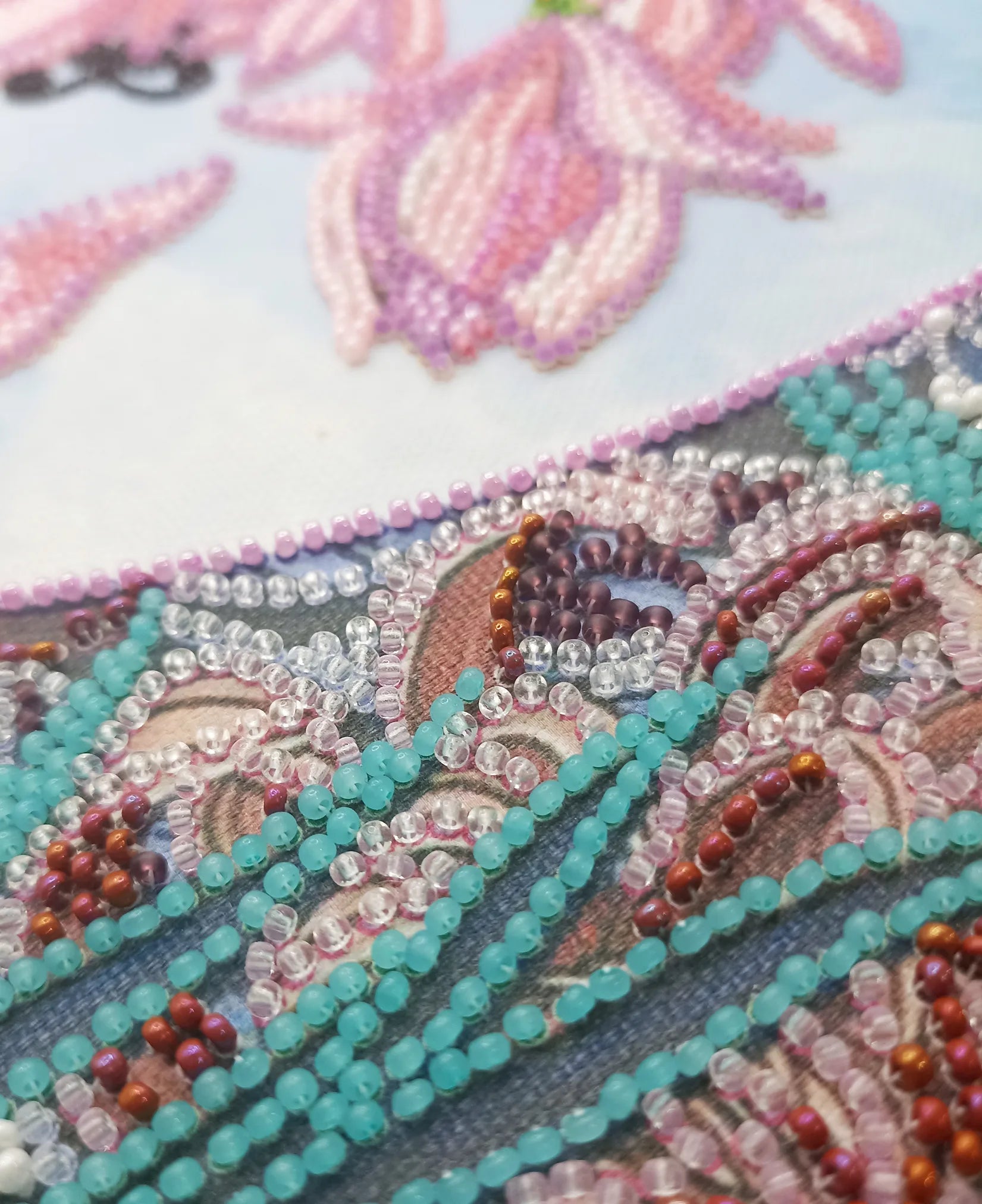 Bead Embroidery Kit Main Bead Embroidery Kit Blooming magnolia