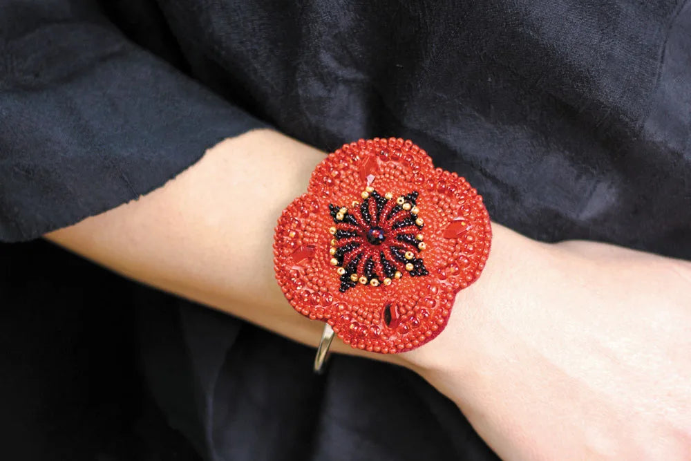 Brooch Embroidery Kit Decoration Poppy