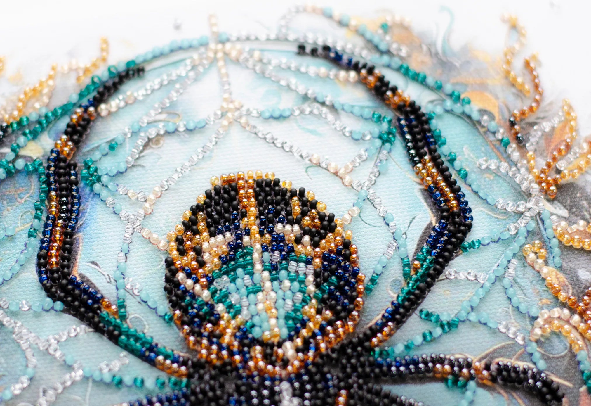 Bead Embroidery Kit Mid-sized bead embroidery kit Crystal Web