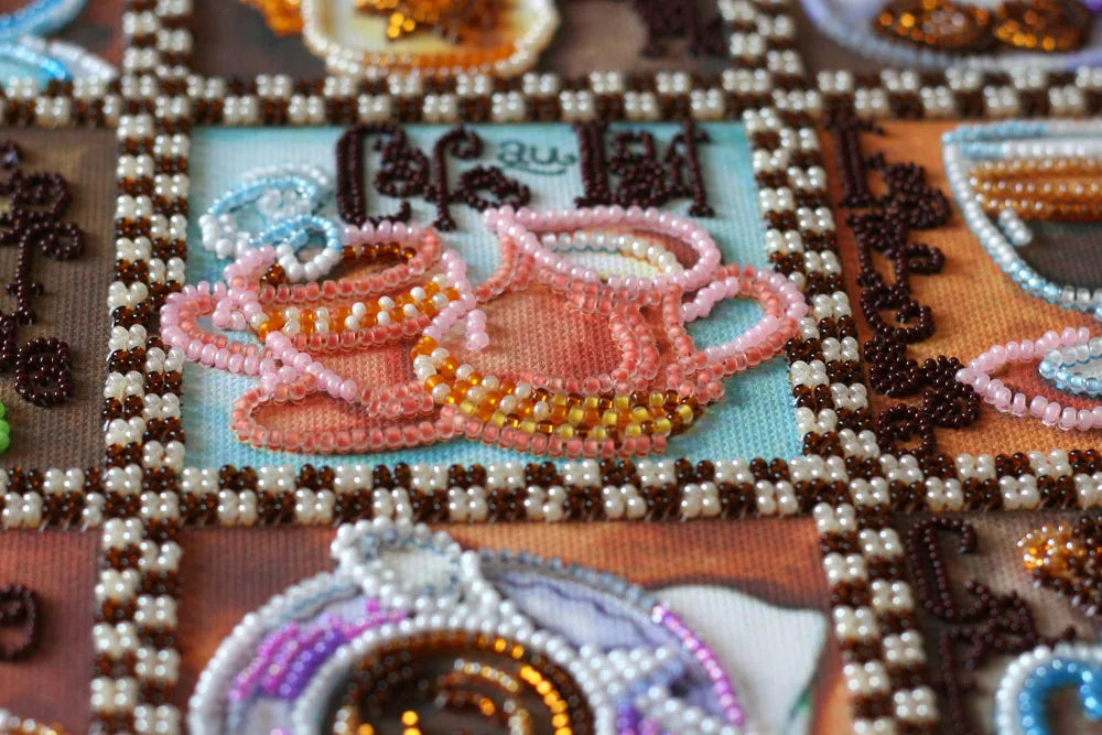 Bead Embroidery Kit Main Bead Embroidery Kit Coffee map