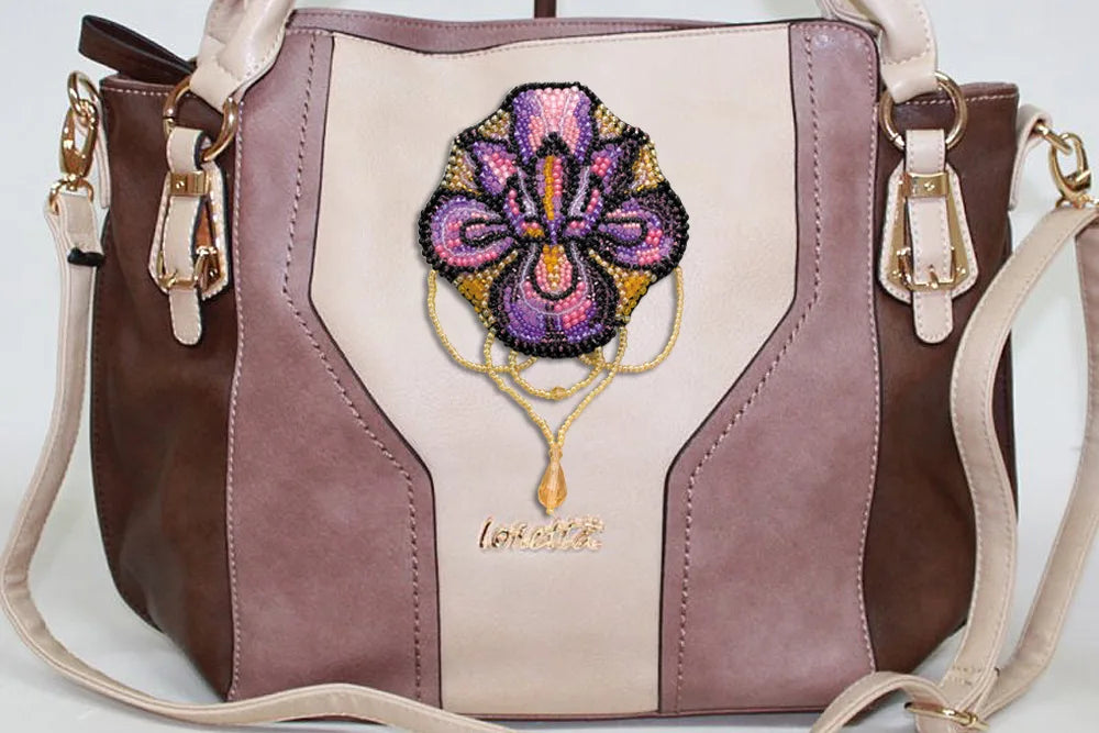 Brooch Embroidery Kit Decoration Flower-de-luce