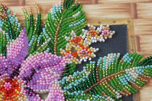Bead Embroidery Kit Mid-sized bead embroidery kit Cattleya