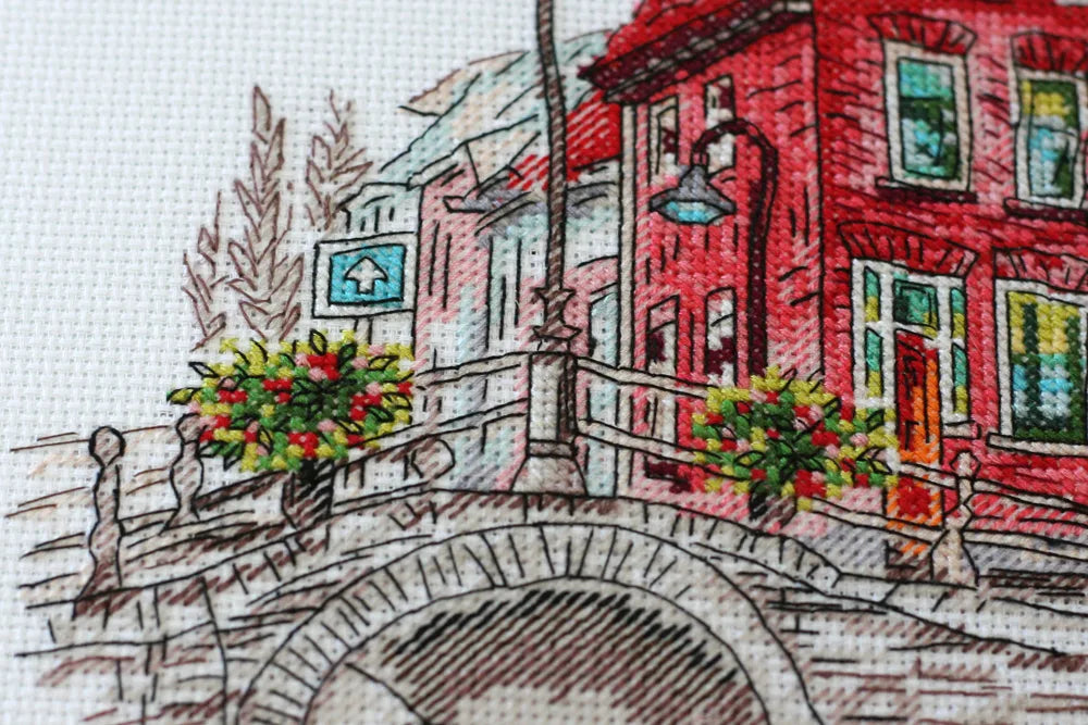 Cross Stitch Kit Cross-stitch kits Colored town-3