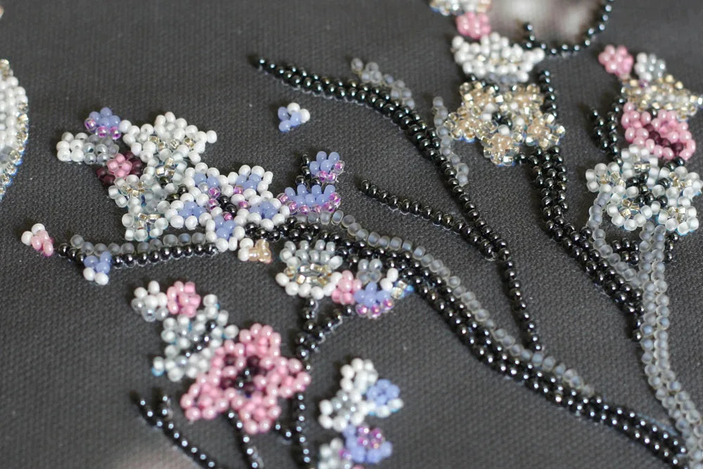 Bead Embroidery Kit Main Bead Embroidery Kit Night sakura
