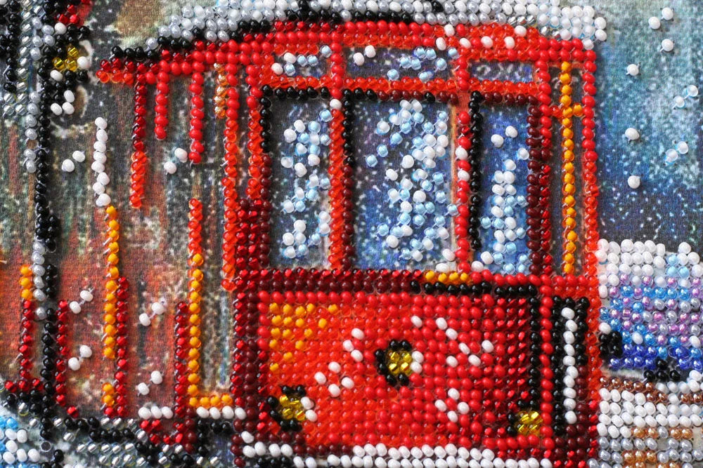 Bead Embroidery Kit Mid-sized bead embroidery kit Tram of wishes