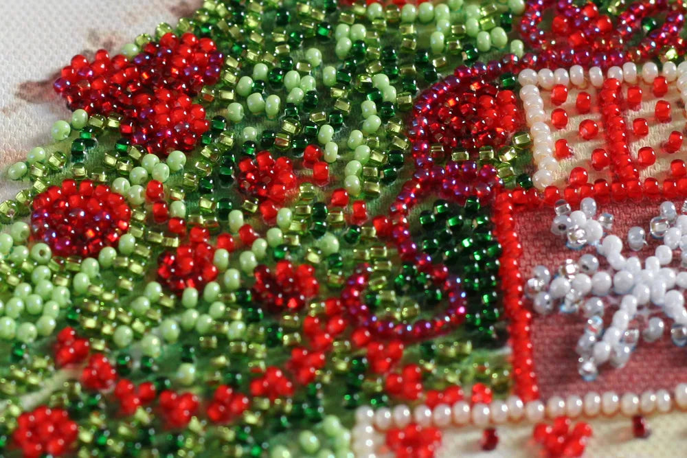 Bead Embroidery Kit Mini Bead embroidery kit Under the Christmas tree
