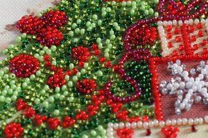Bead Embroidery Kit Mini Bead embroidery kit Under the Christmas tree