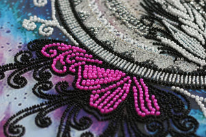 Bead Embroidery Kit Main Bead Embroidery Kit Mandala feather